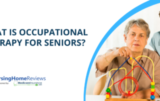 "What is Occupational Therapy for Seniors?" text over image of senior citizen playing memory game